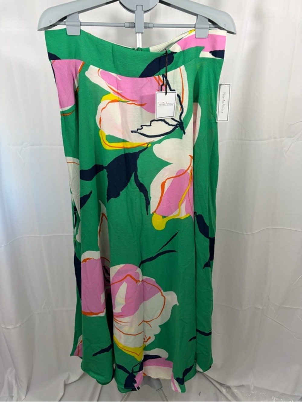 NWT Premier Amour Women’s Size XL Green Floral Print Maxi Skirt